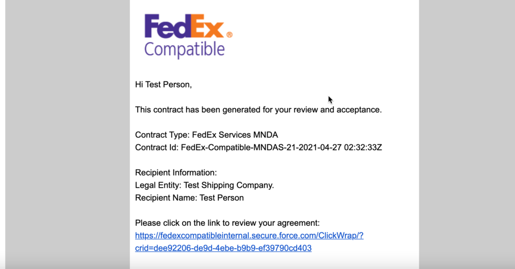 FedEx Clickwrap Agreement 
