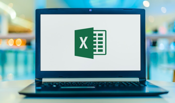Computer with Excel logo