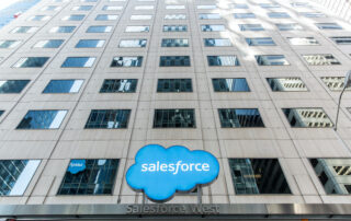 Salesforce Order Management Features represented by tall office building